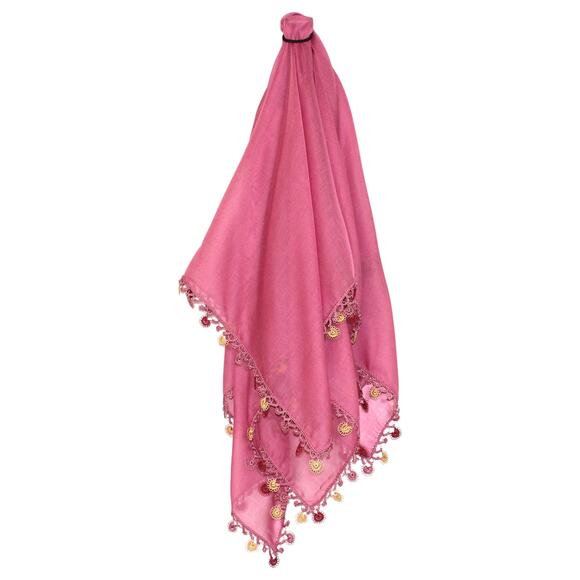 Tulbent Scarf Handmade Crochet Detailing NWOT - Picture 8 of 9